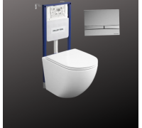 Установочная система  Koller Pool AQUA LINE  + чаша Undor Tornado 3.0 + панель смыва Integro Cosmo