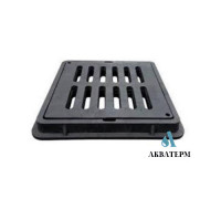 Люк прямоугольный дренажный 494×544мм (В125) Fluger Plast черный