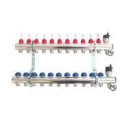 Коллектор распределительный FIV EMMETI EASY 1"х3/4 11 контуров с расходомером и термоклапаном (6187R011)