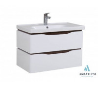 Тумба Aqua Rodos “Венеция” подвесная 80см, венге, с умывальником “Arya”, 10703