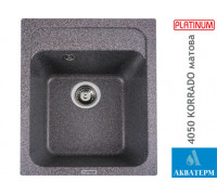 Гранитная кухонная мойка Platinum 4050 KORRADO матовая Микс