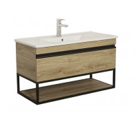 Тумба Aqua Rodos Loft-Iron (севилья) 100 см с умывальником Arte (консольная), 12293