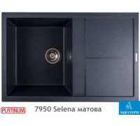 Гранитная кухонная мойка Platinum 7950 Selena матовая Антрацит