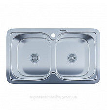 Мойка Imperial 790х480х175 / 180 врезная 2-ая прямоугольная Decor 401