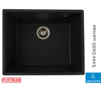 Гранитная кухонная мойка Platinum 5444 OASIS матовый Антрацит