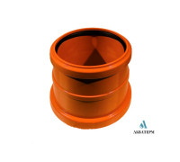 Муфта надвижная Ostendorf KGU ПВХ d110 оранжевая арт.220500-03