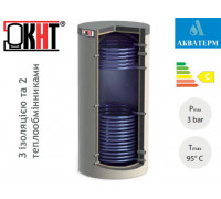 Аккумуляционная емкость с нижним и верхним теплообменниками KHT ЕА-11-1500 в изоляции 80 мм