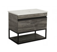 Тумба Aqua Rodos Loft-Iron (дуб морас) 85 см со столешницей Loft-Iron (консольная), 12319