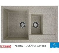 Гранитная кухонная мойка Platinum 7850W TOSKANA матовая Карамель