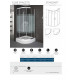 Душевая кабина Armaform Elbe Spagetti Standart 900x900x1700 (Aquaform) полукруглая раздвижная R 550