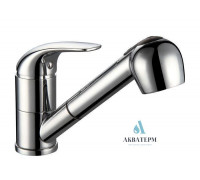 Змішувач Aqua Rodos “Umbra” для кухні, з витяжним виливом (4358)
