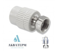 Переход с металлической вставкой и перекидной гайкой Wavin Ekoplastik (Чехия) 32×1¼” (SZM03240XX)
