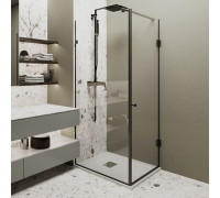 Душевая кабина EDEM 1200x800 мм Black без поддона ручка кноб (WK/1/120x80/TRPO/W011)