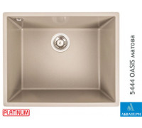 Гранитная кухонная мойка Platinum 5444 OASIS матовый Титан