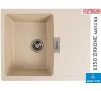 Гранитная кухонная мойка Platinum 6250 ZIRKONE матовый Песок