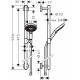Набор для Hansgrohe Raindance Select S 120 / штанга Unica Comfort 0,90 м, хром (26322000)