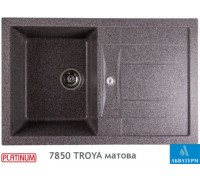 Гранитная кухонная мойка Platinum 7850 TROYA матовая Микс
