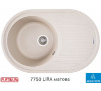 Гранітна кухонна мийка Platinum 7750 LIRA матова Сафарі