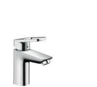 Змішувач для умивальника Hansgrohe Logis Loop 100 одноважільний із зливним гарнітуром, хром (71151000)