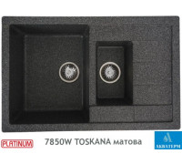 Гранитная кухонная мойка Platinum 7850W TOSKANA матовая Графит