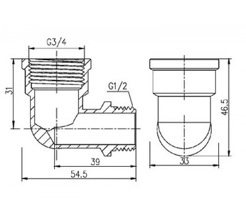 Уголок редукционный SD Forte 3/4''х1/2 ''ВН SF3702015 Уголок редукционный SD Forte 3/4''х1/2 ''ВН SF3702015