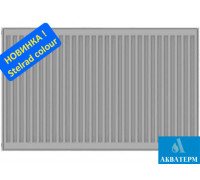Стальной радиатор Stelrad 11 (цвет RAL-9006) Compact 600x2000 боковое подключение
