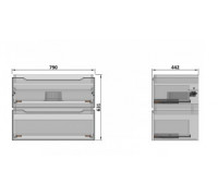 Шафка Nautilus Double для раковини Como 80, Crea 80, Su Creavit (221503)