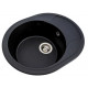 Гранитная кухонная мойка Platinum 5847 ONYX матовая Черная Gold