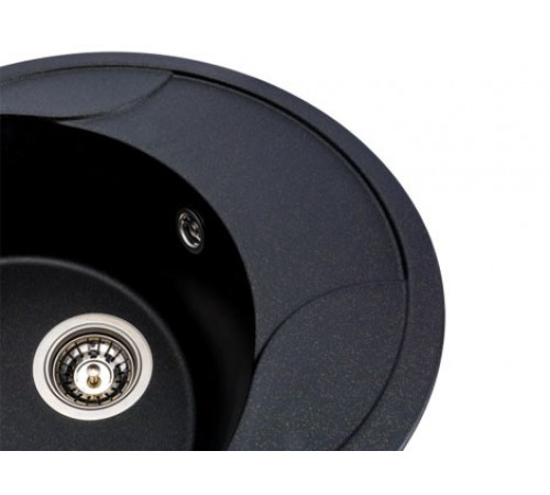 Гранитная кухонная мойка Platinum 5847 ONYX матовая Черная Gold