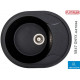 Гранитная кухонная мойка Platinum 5847 ONYX матовая Черная Gold
