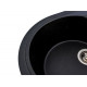 Гранитная кухонная мойка Platinum 5847 ONYX матовая Черная Gold