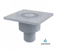 Трап сливной прямой с пластиковой решеткой AlcaPlast 150×150/50 арт.APV4