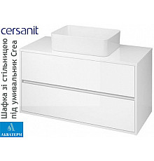 Шкафчик под умывальник со столешницей Cersanit Crea 100, белый, арт. S924-006