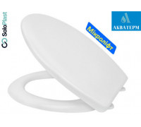 Сидіння поліпропіленове SoloPlast мікроліфт з кришкою для унітазу, СПД-1, 372х425мм
