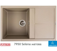 Гранитная кухонная мойка Platinum 7950 Selena матовый Титан