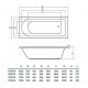 Ванна акрилова прямокутна Koller Pool Dakota 150х70
