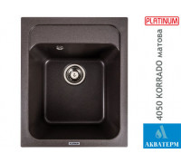 Гранитная кухонная мойка Platinum 4050 KORRADO матовый Гренадин