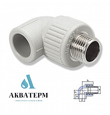 Угольник с МРН Wavin Ekoplastik (Чехия) 16x½” (SKOE01620X)