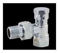 Клапан (кран) радиаторный угловой нижний FADO ХРОМ 1/2'' RC02
