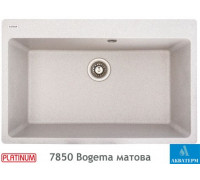 Гранитная кухонная мойка Platinum 7850 Bogema матовая Топаз