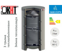 Аккумуляционная емкость с тремя теплообменниками KHT HPh-12-1000 в съемной изоляции