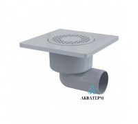 Трап сливной боковой с пластиковой решеткой AlcaPlast 150×150/50 арт.APV3