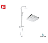 Душевая система GROHE Tempesta Cosmopolitan System 250 Cube с термостатом, настенный монтаж арт.26689000 хром