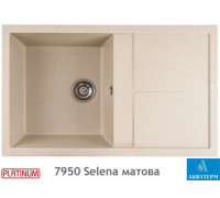 Гранитная кухонная мойка Platinum 7950 Selena матовая Сафари