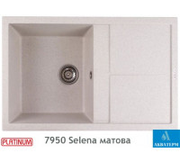 Гранитная кухонная мойка Platinum 7950 Selena матовая Топаз