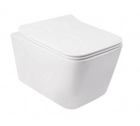 Подвесной унитаз Qtap Crow безобедочный с сиденьем Soft-close QT05335170W
