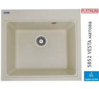 Гранитная кухонная мойка Platinum 5852 VESTA матовая Песок
