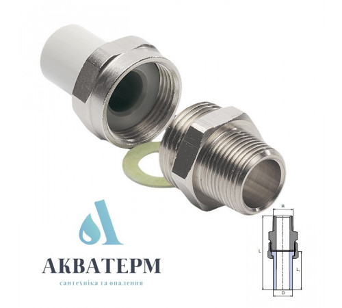 Резьбовое соединение наружное Wavin Ekoplastik (Чехия) Ø 32×1” (SSE03232XX) Резьбовое соединение наружное Wavin Ekoplastik (Чехия) Ø 32×1” (SSE03232XX)