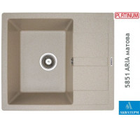 Гранитная кухонная мойка Platinum 5851 ARIA матовая Сафари