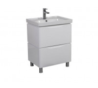 Тумба Aqua Rodos Венеция (белый цвет) с умывальником Arya (напольная) 60 см, 10696